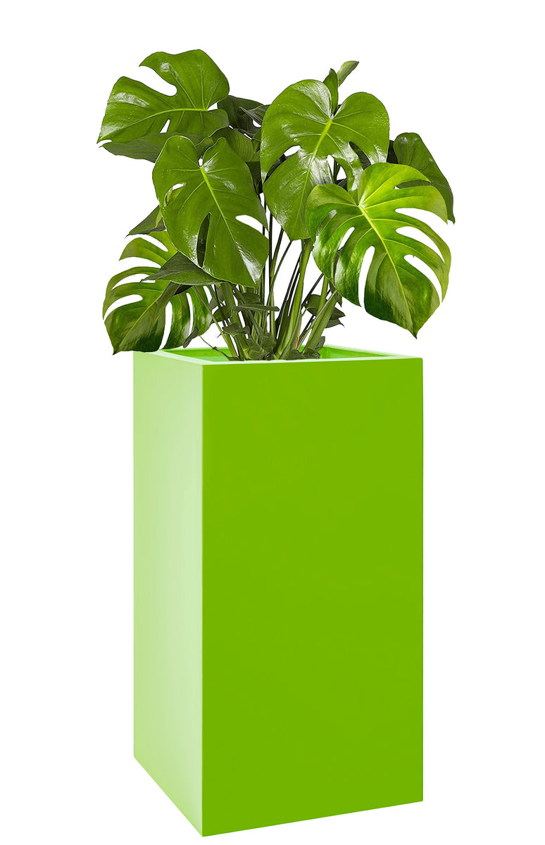 鉢・プランター Neighborhood SRL Square Plant Pot L Tall Square Colourful Planters – Artificial Green