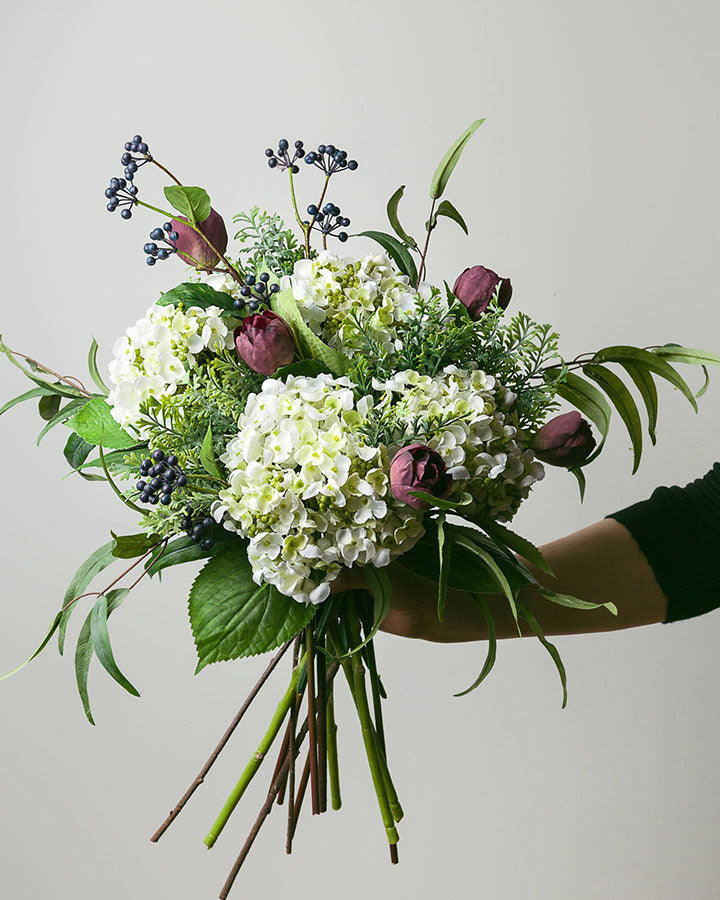 Luxury Faux Flower Stems Artificial Green