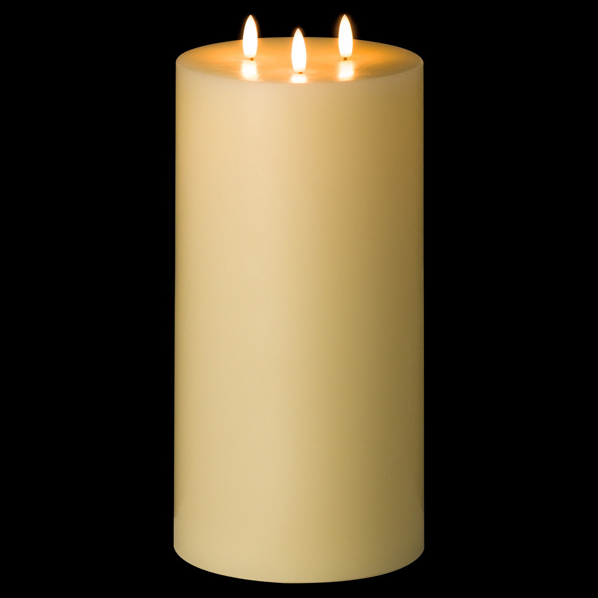 Natural Glow 30cm LED Cream Pillar Candle Ivory