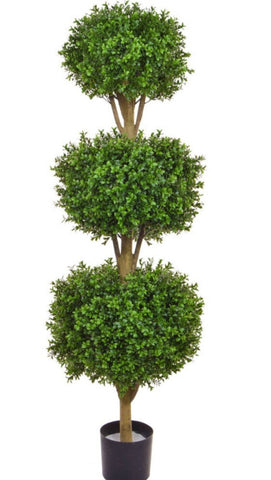 Artificial 3 Ball Buxus Topiary Tree UV resistant for outdoor use 