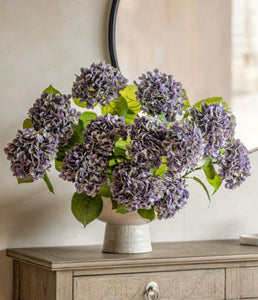 Artificial Purple Hydrangea Flowers Bulk Pack of 12