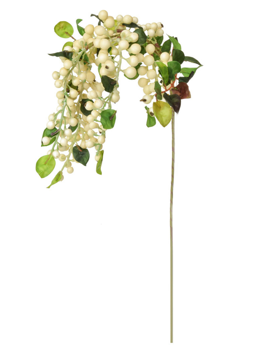 Artificial White Berry Stems