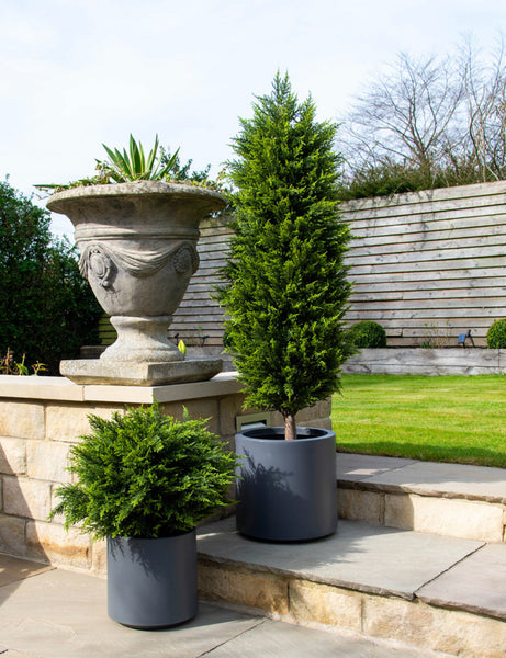 Artificial Cypress Tpoiary Tree in Grey Pots