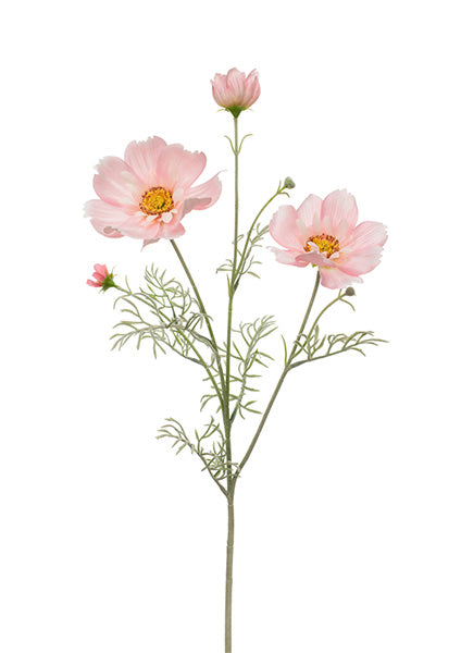 Soft Pink Cosmos Artificial Flowers Bunch of 6