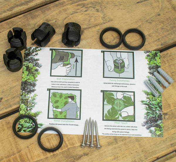 Artificial Living Wall Fixings