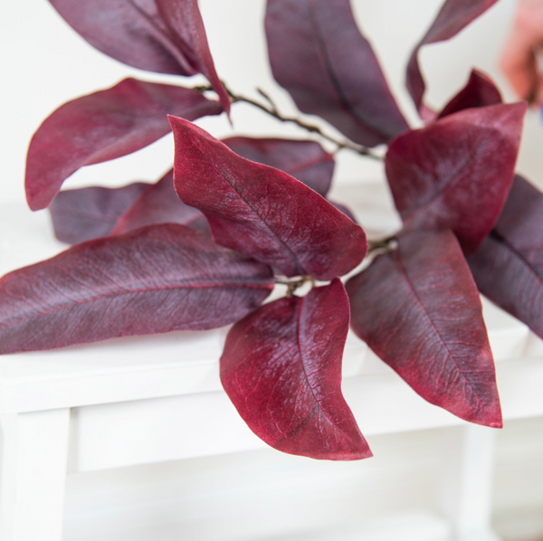 Autumn Red Artificial Eucalyptus Stems