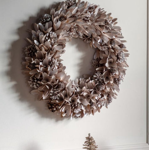 Blush Pink Neutral Christmas Wreath 