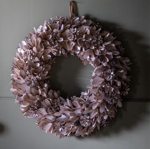 Blush Modern Christmas Wreath 
