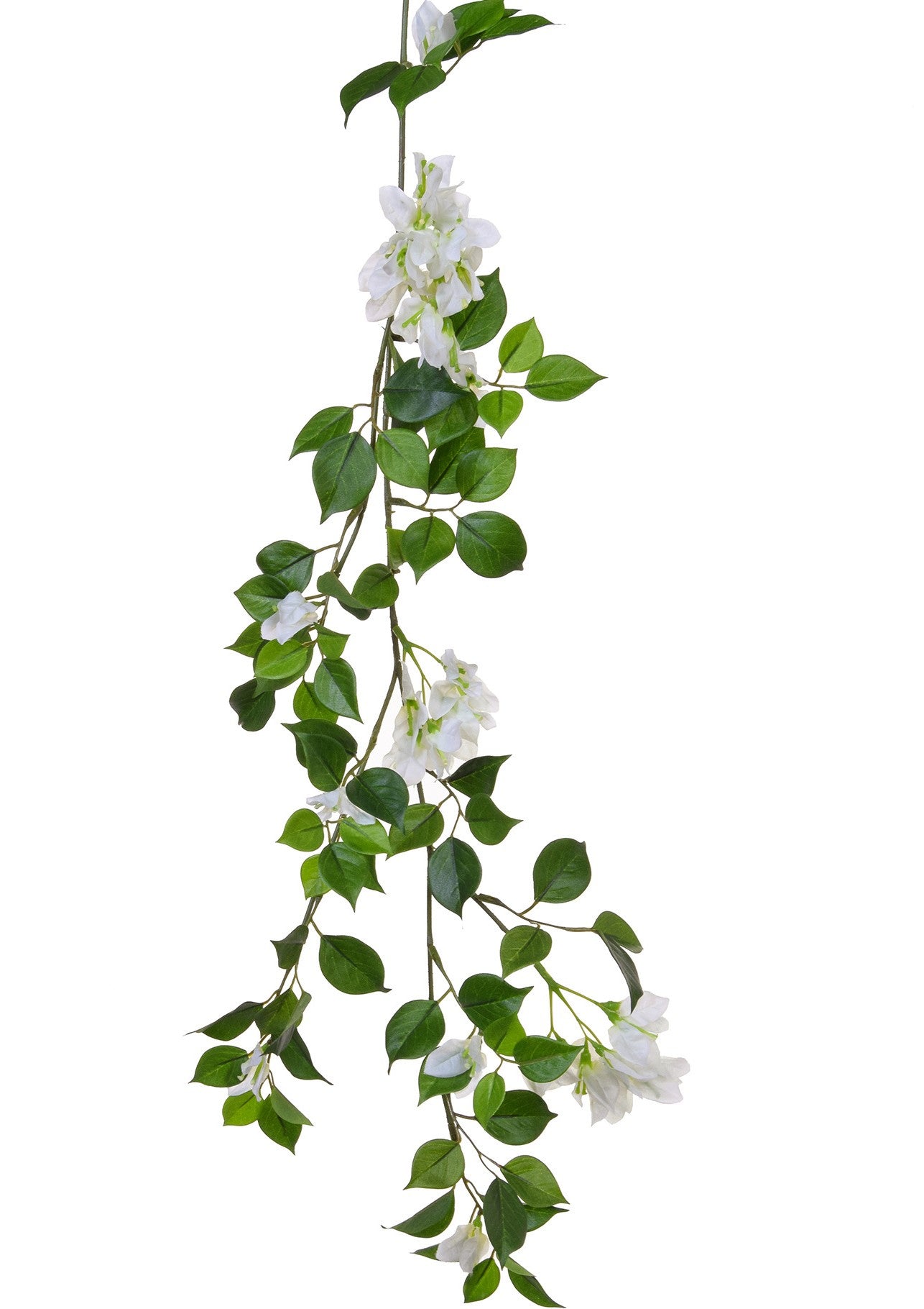 Artificial white bougainvillea, flame retardant by artificial green