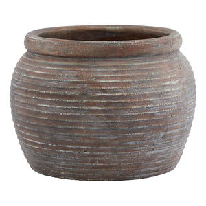 Ridged Brown Rustic Plant Pot 28cm x 20cm