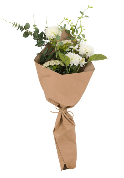 Cream artificial flowers bouquet