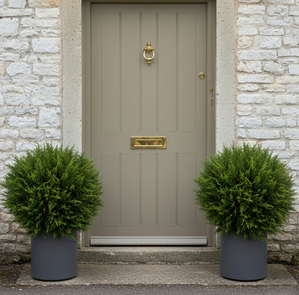 Cypress Artificial Topiary Balls in a Choice of Pots - Set of 2