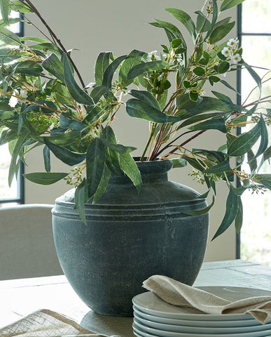 Dark Grey Rustic Vase