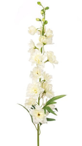 Wholesale Artificial White Delphinium Cottage Garden Flowers Pack of 12