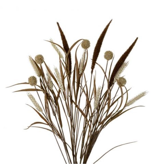 Dried Look Artificial Mixed Grasses Floral Arrangement