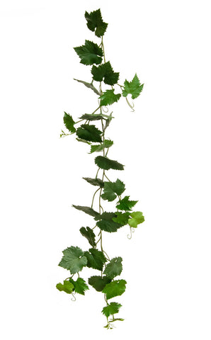 Fire retardant artificial grape vine garland