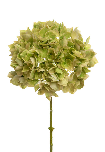Deluxe Faux Green Hydrangea Flowers Pack of 3