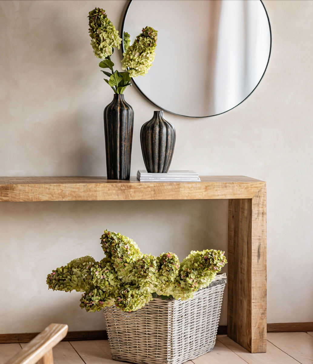 Green Cone Hydrangea Artificial Flowers Bouquet