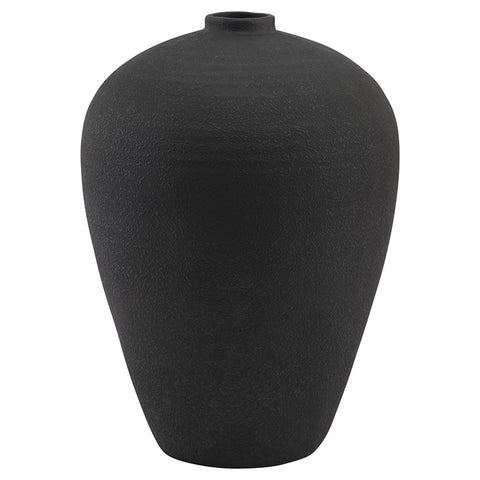 Large Matt Black Ceramic Vase 57cm
