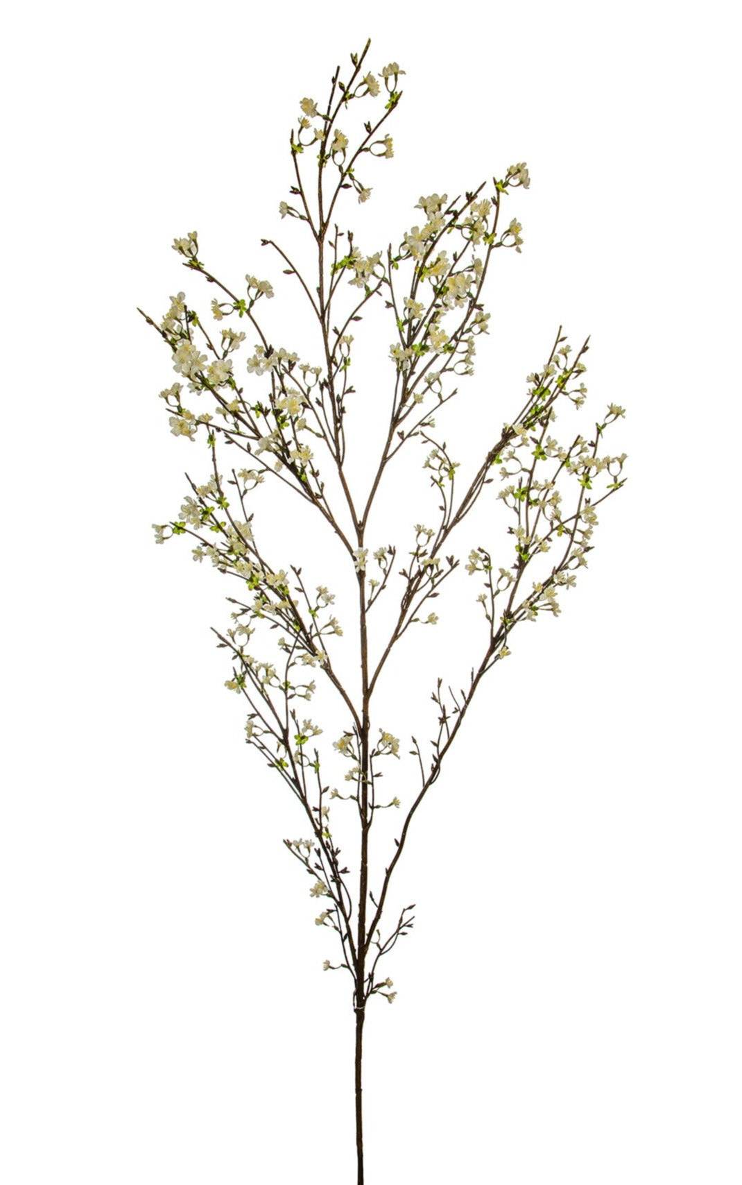 Large luxury faux white blossom branch by Artificial green. Create a floral blossom display at home or as part of your wedding decor.