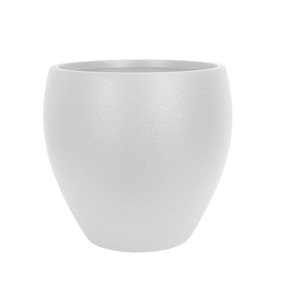 Modern White round planter