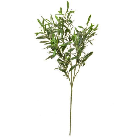 Artificial Olive Leaf Stem Fire Retardant Pack of 12