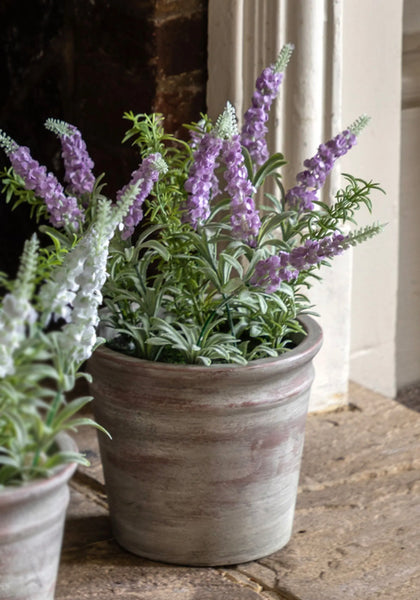 Purple Lavender Artificial Plants in pots