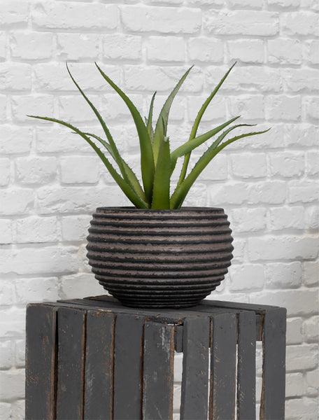 Ridged Brown Plant Pot 29cm