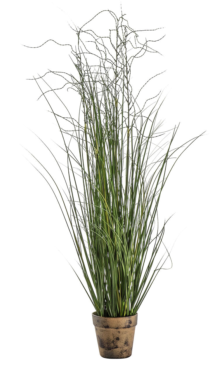 Rustic Potted Artificial Onion Grass 100cm