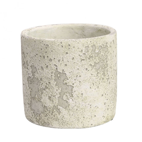 Weathered Rustic Grey Stone Plant Pot 14cm x 13cm