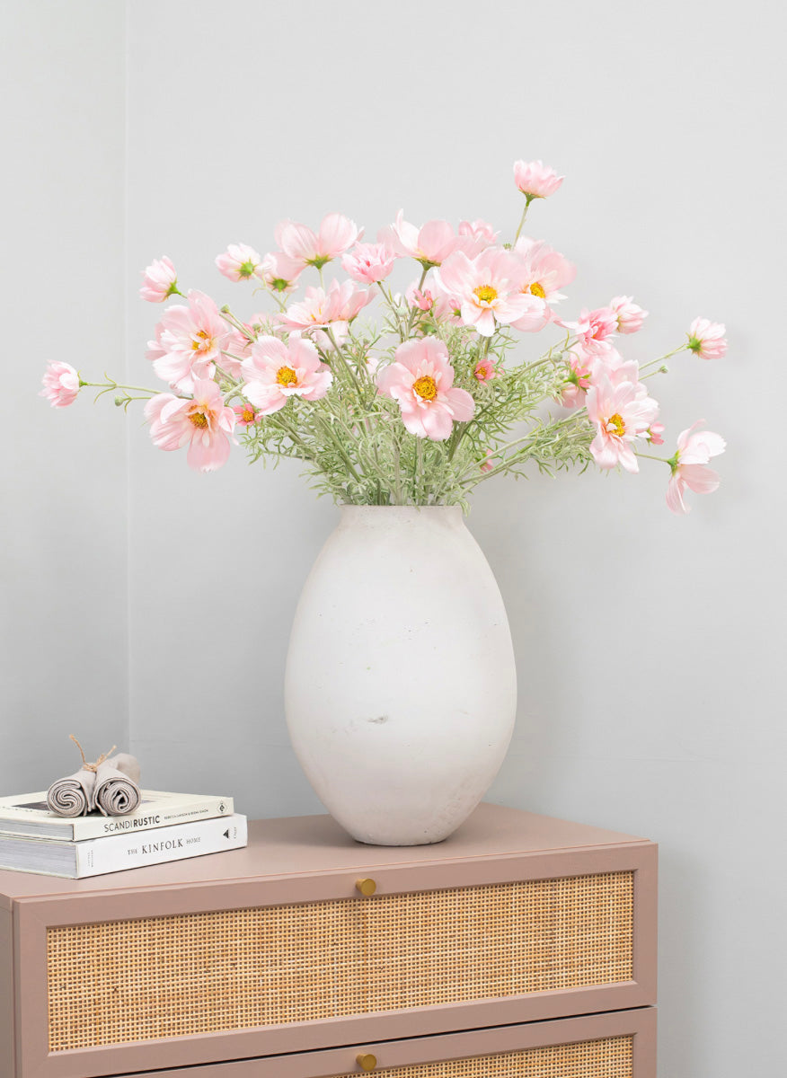 Soft Pink Cosmos Artificial Flowers Bunch of 6