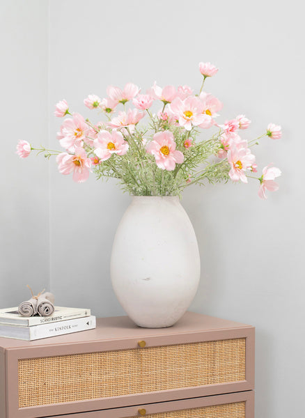 Soft Pink Cosmos Artificial Flowers Bunch of 6