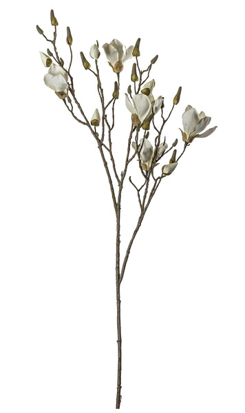 Large luxury artificial faux white magnolia stems