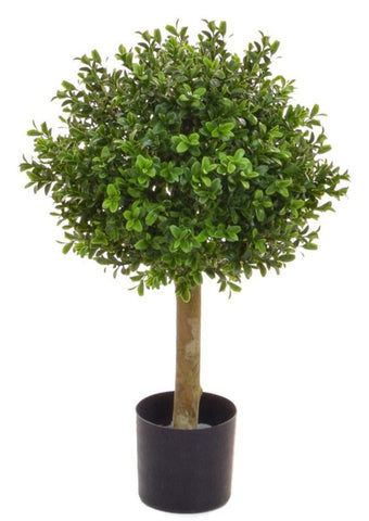 30cm Potted Artificial Boxwood ball on a stem