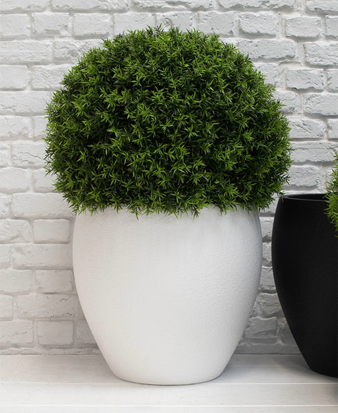 Modern White round planters