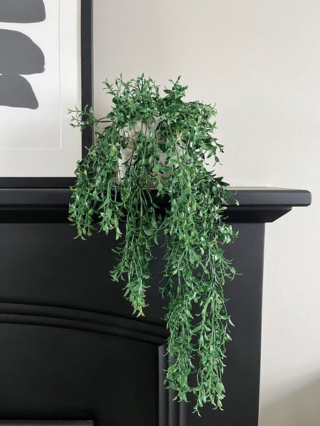 Faux trailing feather fern plant, fire retardant