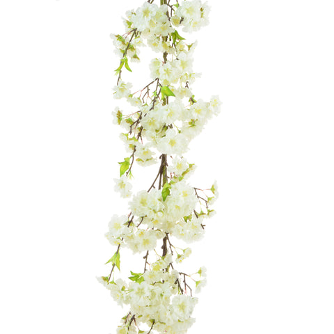 White Artificial Fuji Blossom Garland 