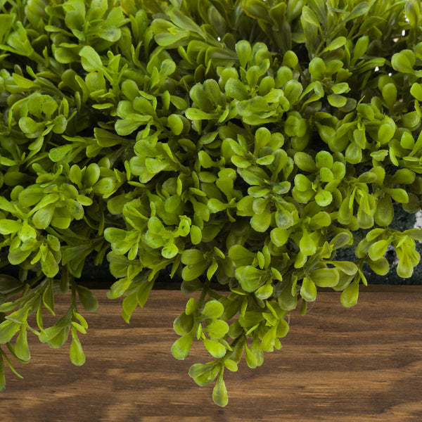 Rustic Topiary Box - Artificial Green