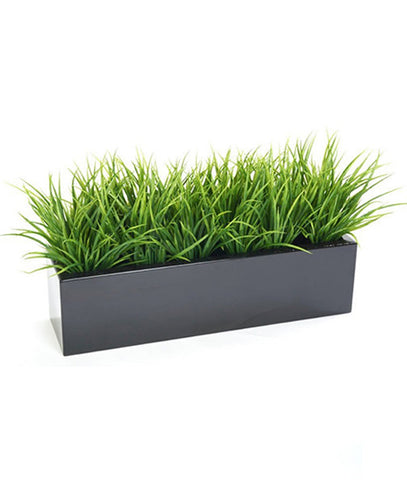 Artificial Grass Bushes In Trough Planter / Window box