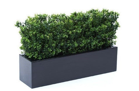 Artificial Boxwood Bushes In Windowbox Trough Planter