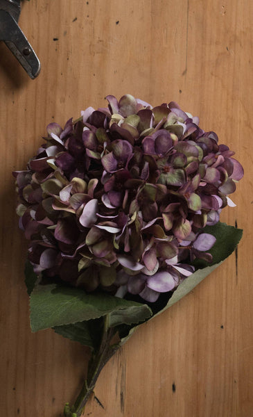 Autumnal Burgundy Faux Hydrangea