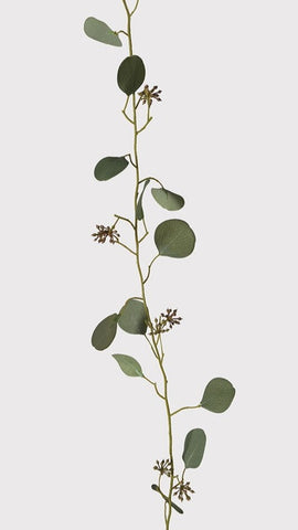 Delicate faux green eucalyptus garland 160cm