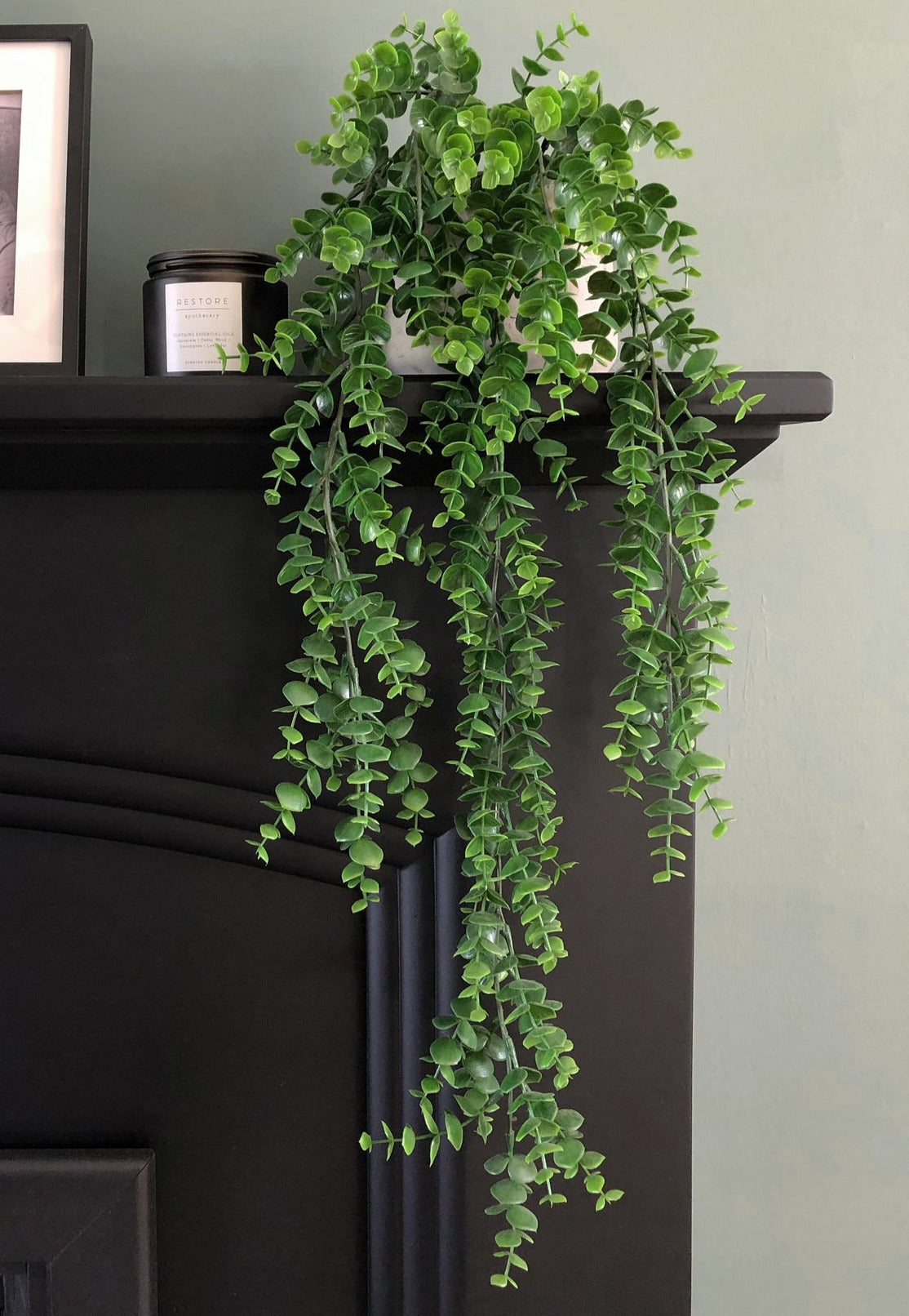 small artificial trailing plants in pots Faux Trailing Mini Leaf Eucalyptus Plant – Artificial Green