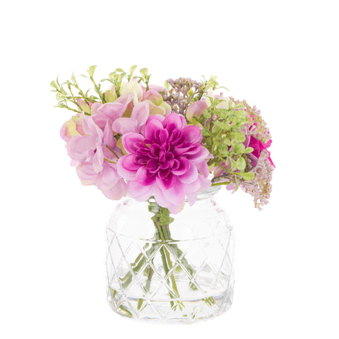 Dahlia & Hydrangea in Vase