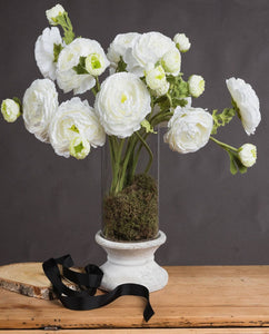 Luxury Faux White Ranunculus Flowers from Artificial Green