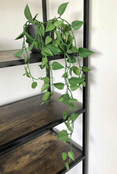 Artificial trailing Philodendron shelf plants by Artificial Green