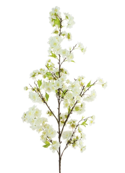 Faux white Fuji Blossom branches 120cm