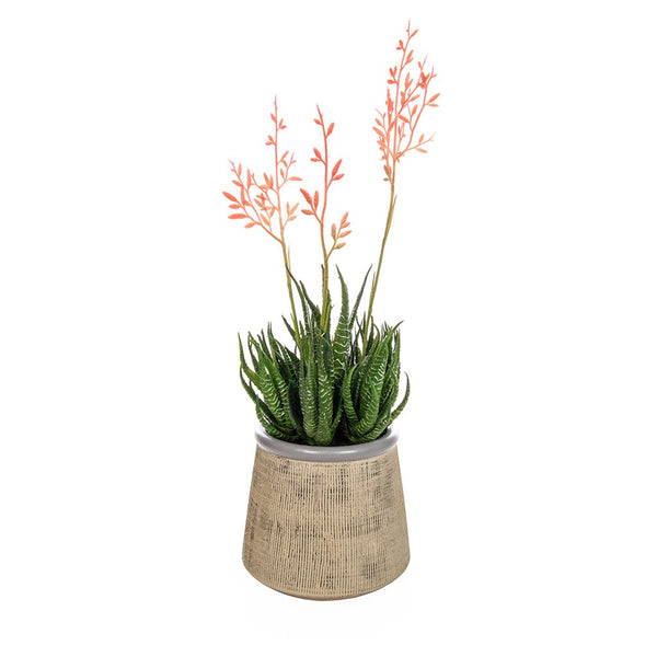 Faux aloe arrangement - Artificial green