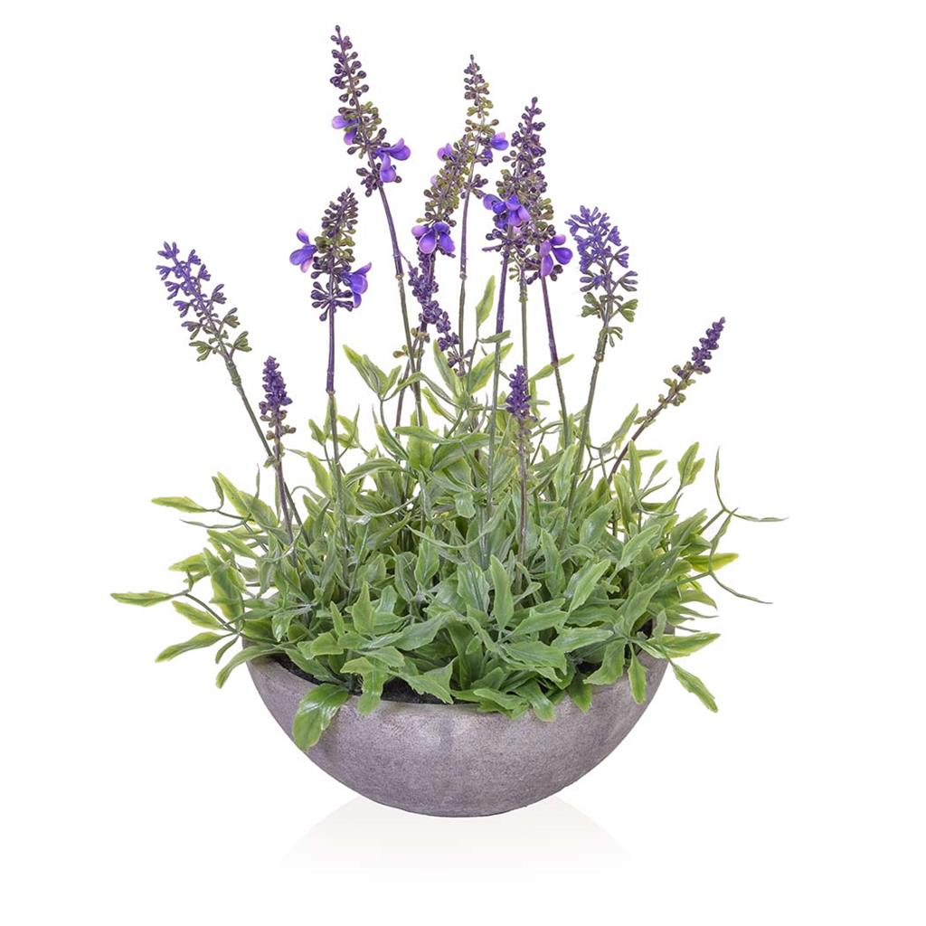 Artificial lavender in bowl - Artificial Green