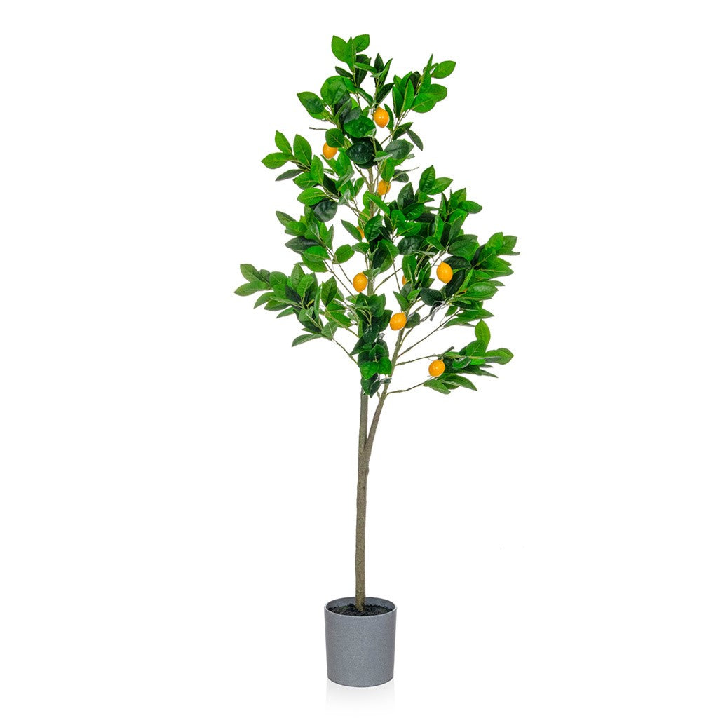 Elegant Faux Lemon Tree 130cm - Artificial Green